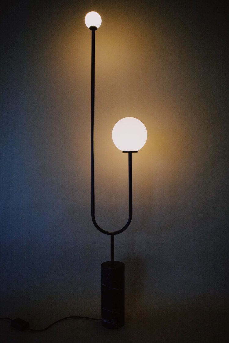 Arancini Nero Floor Lamp Lamps Moda Piera 