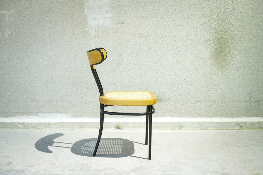 Beroe Rattan and Oak Chair Chairs Studio Manda 