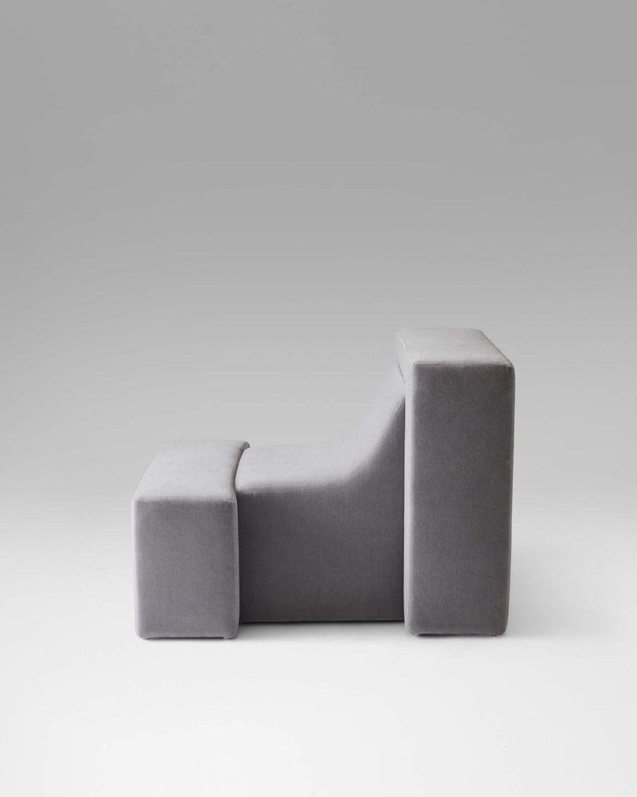 Block Mohair Velvet Armchair Chairs Estudio Persona 