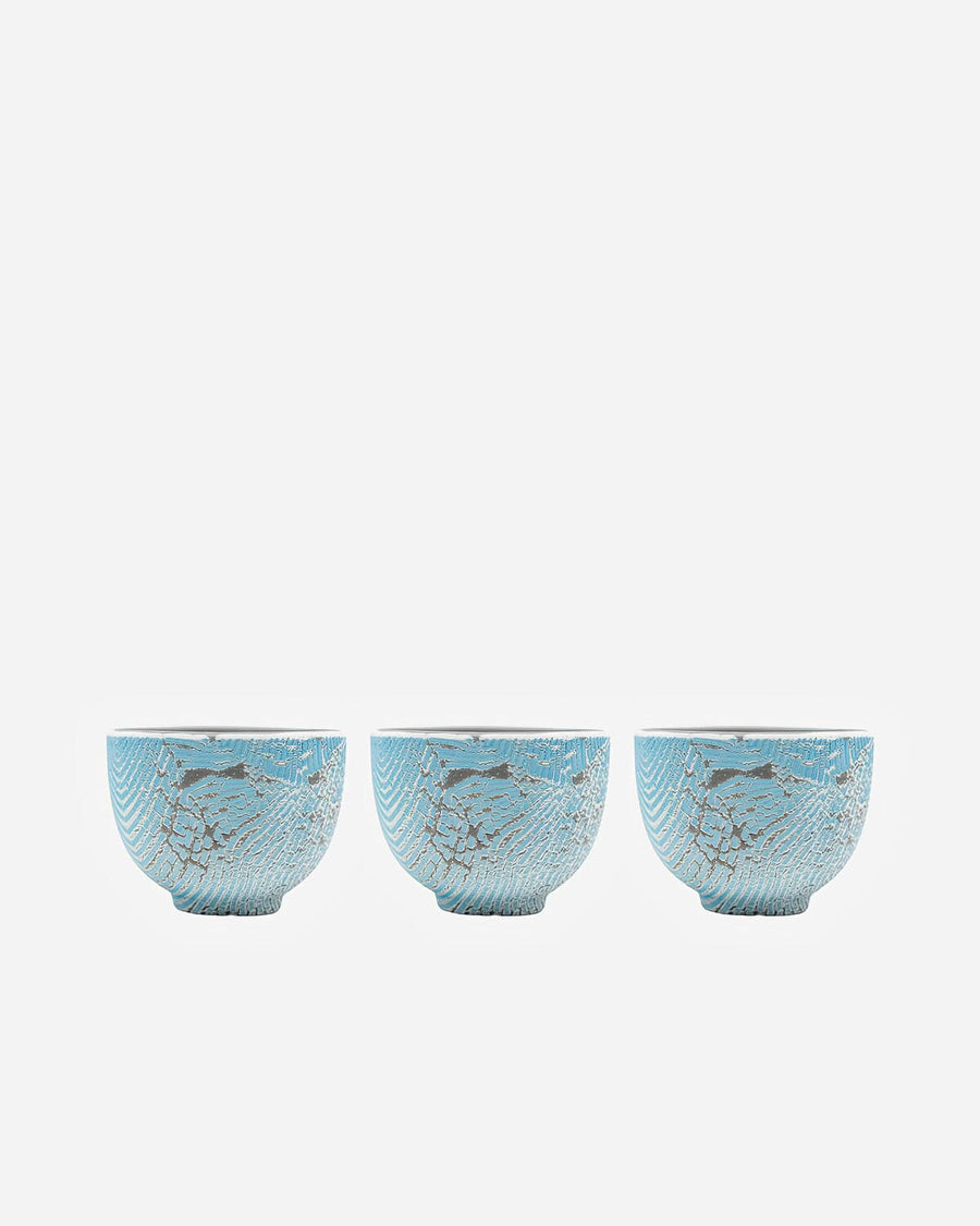 Blue Striped Ceramic Bowl Bowls Sanghyuk Yoon 