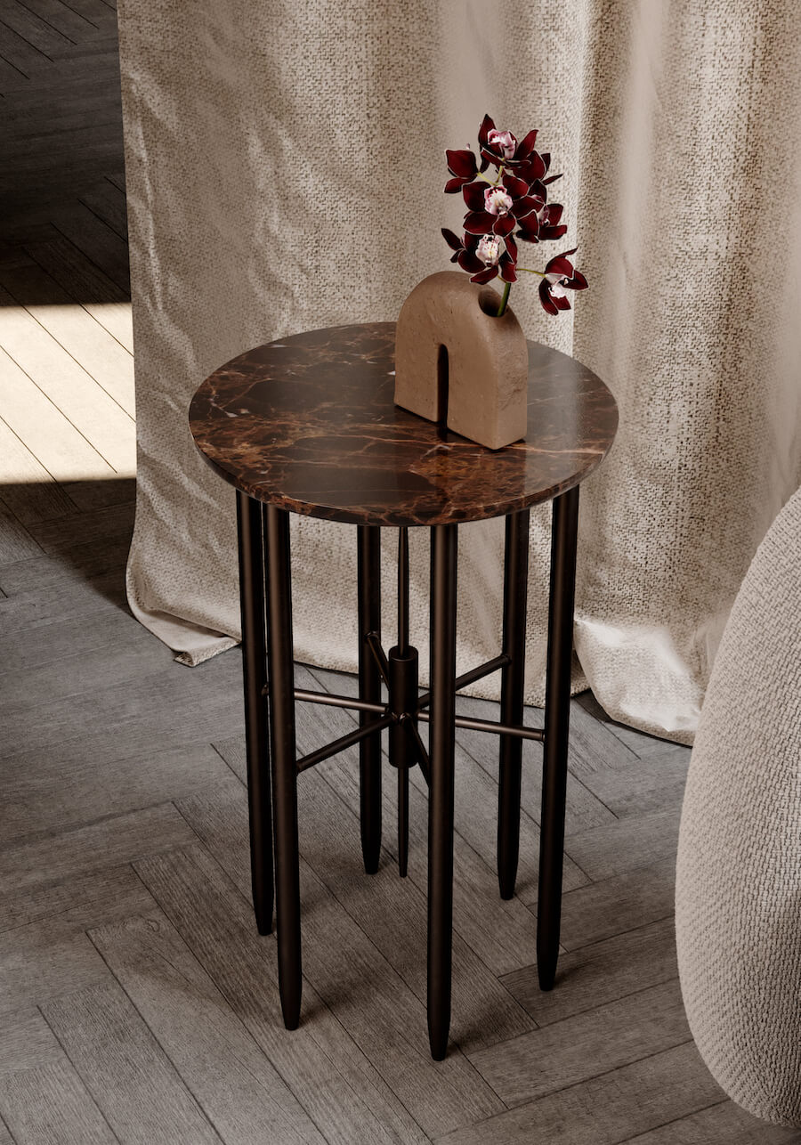 Gol. 005 Marble Side Table Tables Chapter Studio 