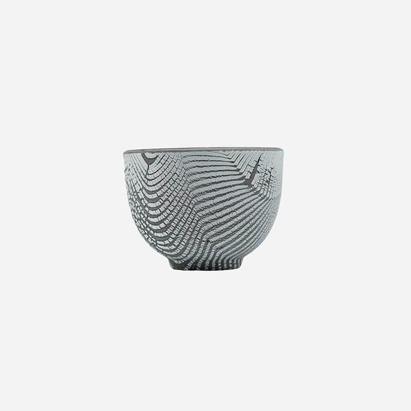 Sanghyuk Yoon Grey Striped Ceramic Bowl
