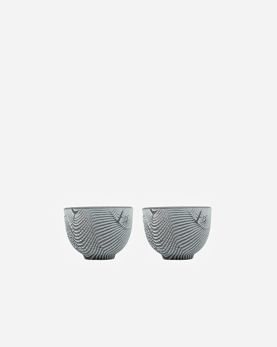 Grey Striped Ceramic Bowl Bowls Sanghyuk Yoon 