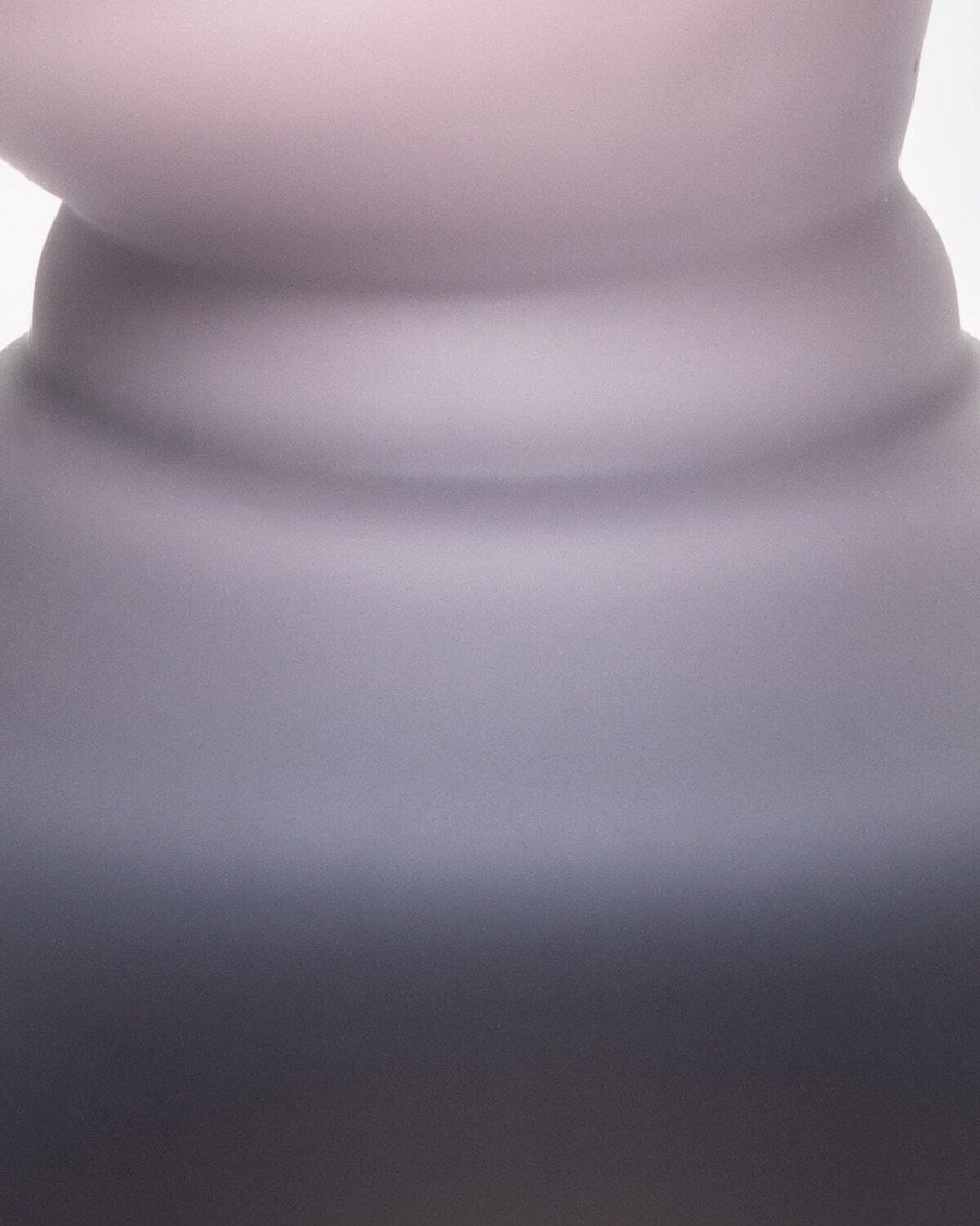 Large Wide Light Pink and Black Matte Fungus Vase Vases David Valner 