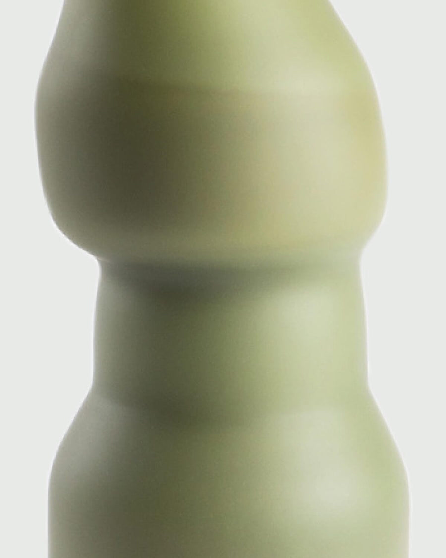 Medium Green and Claret Matte Fungus Vase Vases David Valner 