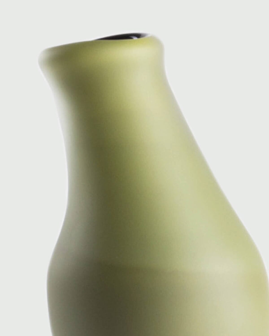 Medium Green and Claret Matte Fungus Vase Vases David Valner 