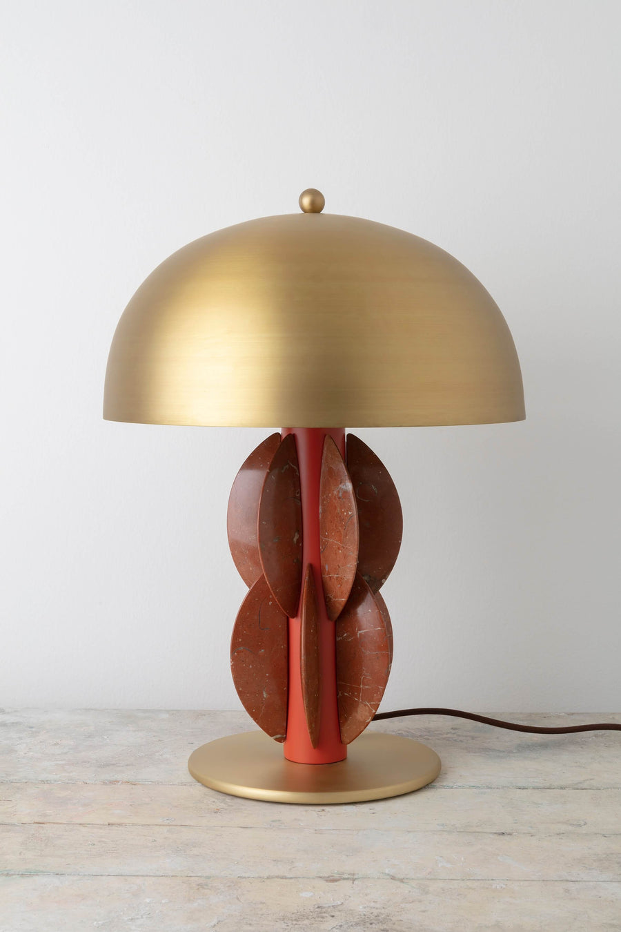 Monarch Table Lamp with Brass Dome Lamps Carla Baz 
