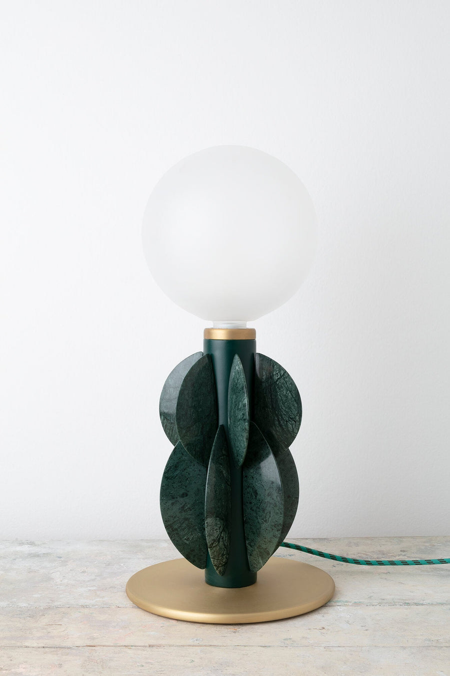 Monarch Table Lamp with Glass Globe Lamps Carla Baz 