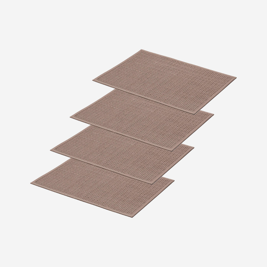 Pascale Plaited Leather Placemat, Set of 4 Placemats Pigment 