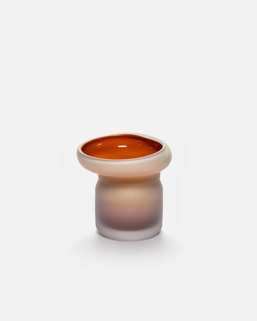 Small Light Beige and Orange Matte Fungus Vase Vases David Valner 